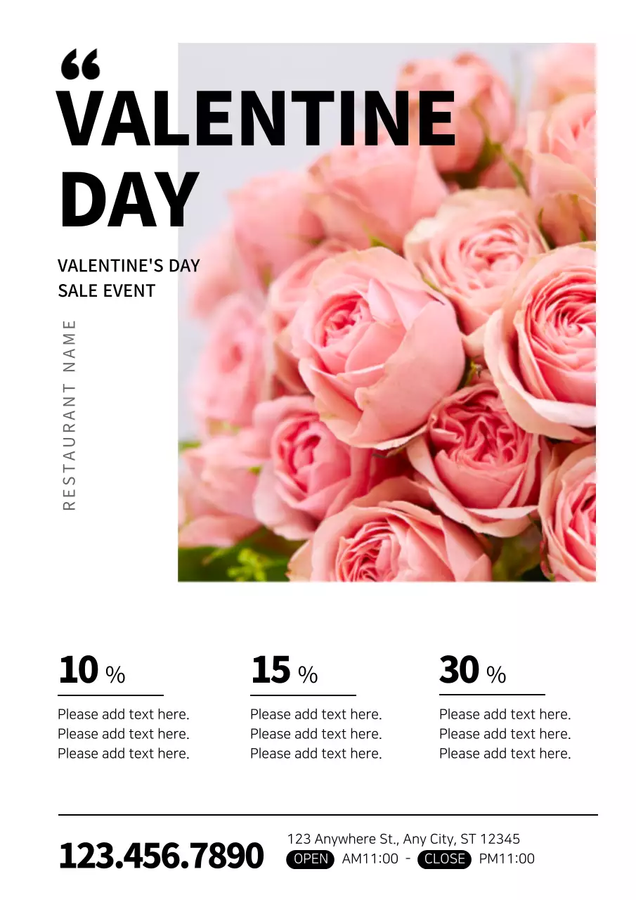 Pink Elegant Valentine's Promotion Poster