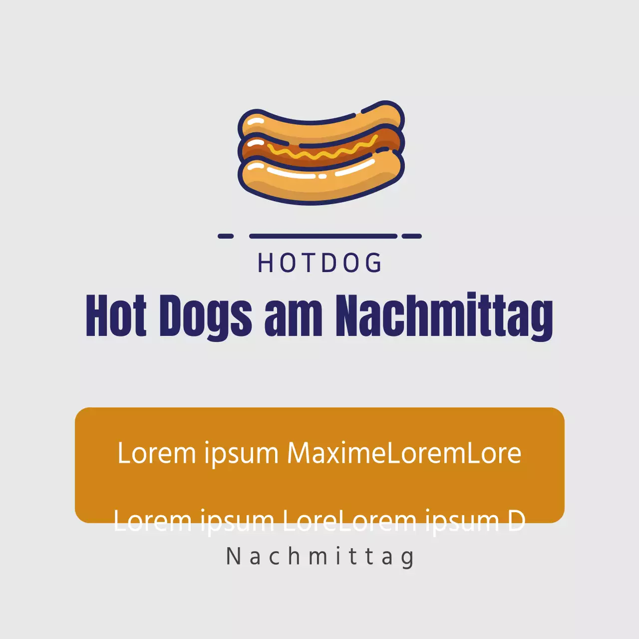 Hot Dogs am Nachmittag