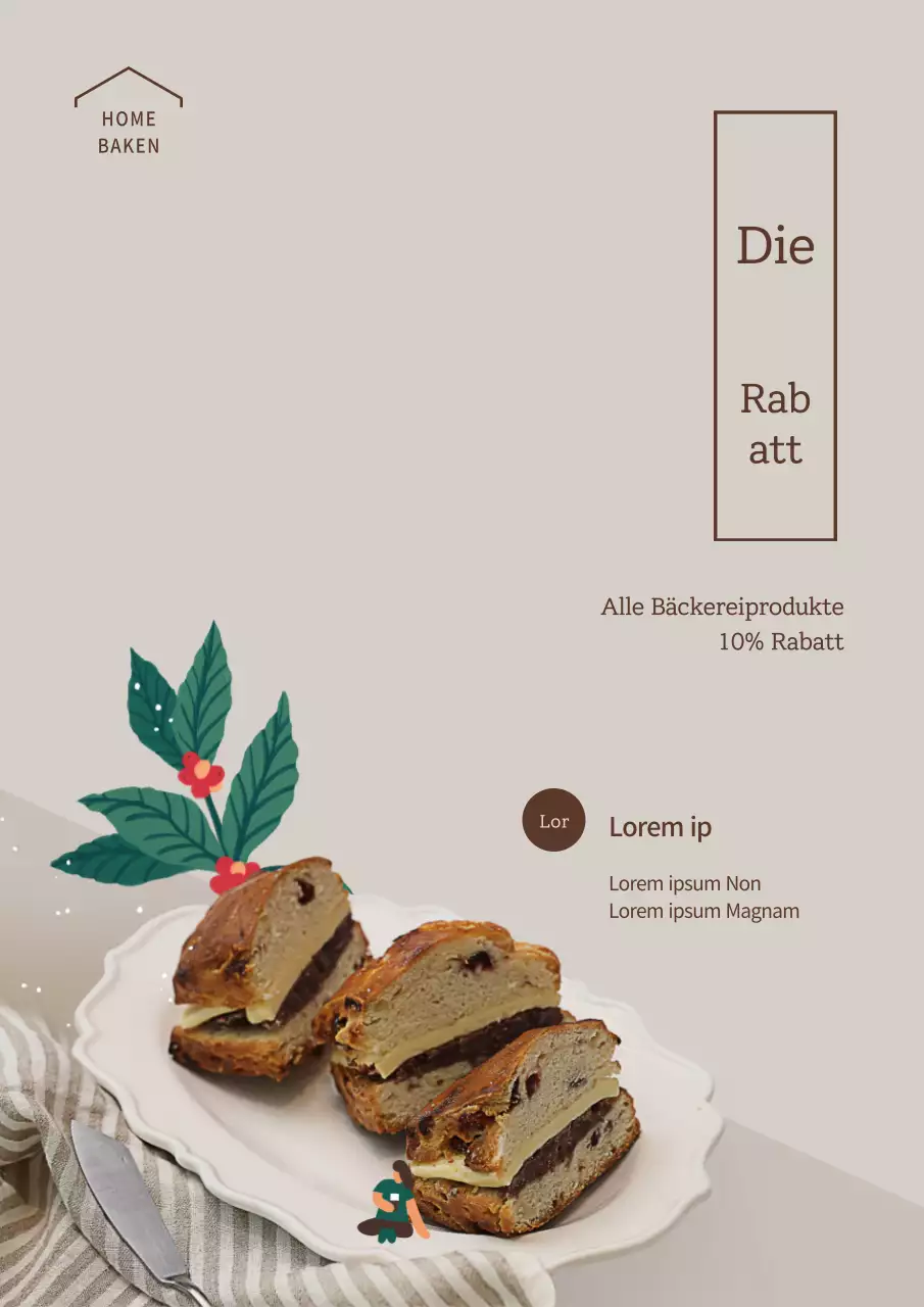 Backveranstaltungen auf beigem Hintergrund