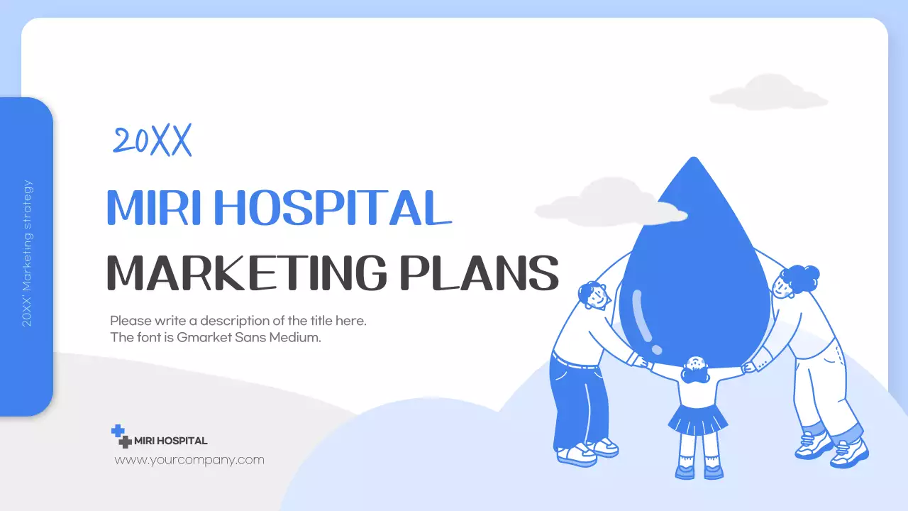 Blue Professional Hospital Marketing Plan Presentation