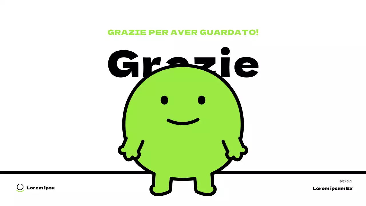 Simpatici personaggi in chartreuse e un layout pulito