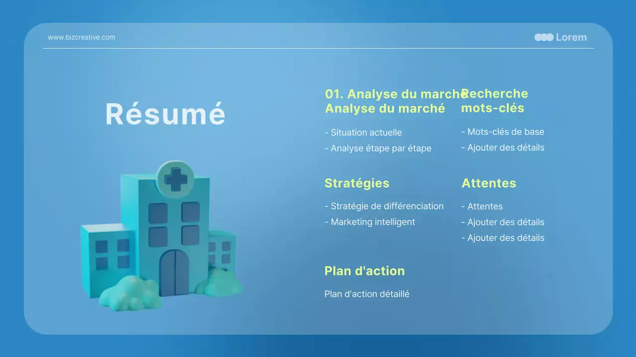 Présentations médicales en bleu