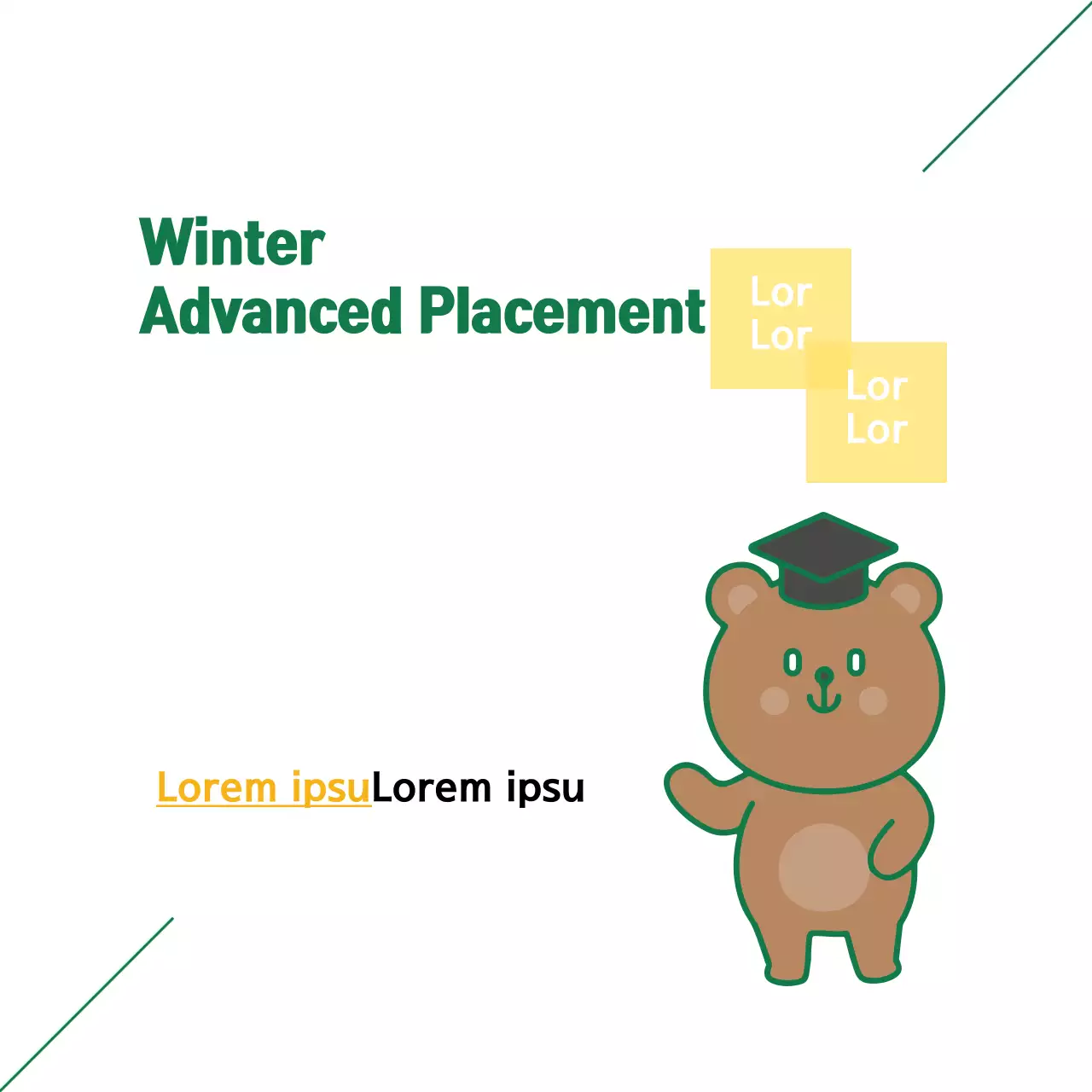 Biểu ngữ hướng dẫn giáo dục đơn giản xanh