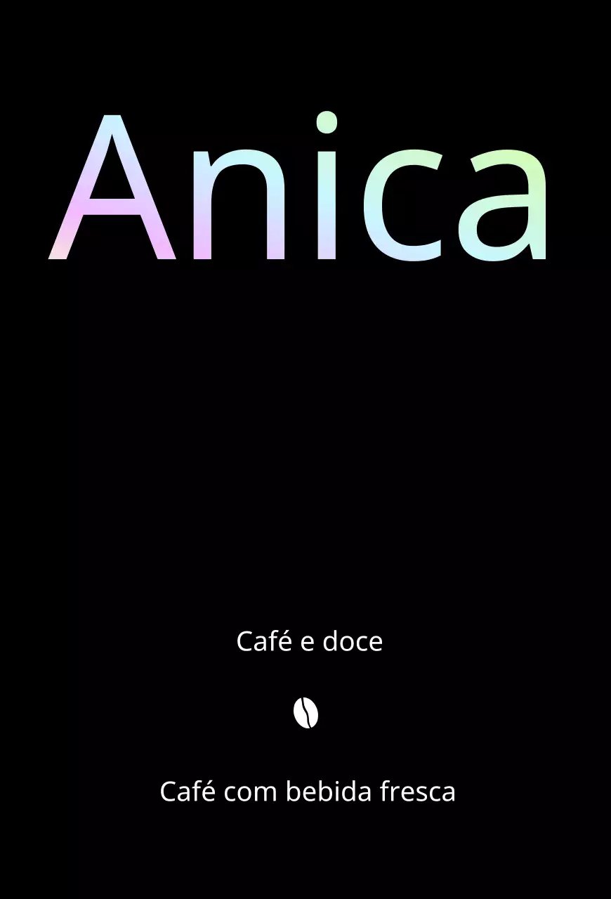 Café moderno e simples em preto e gradientes