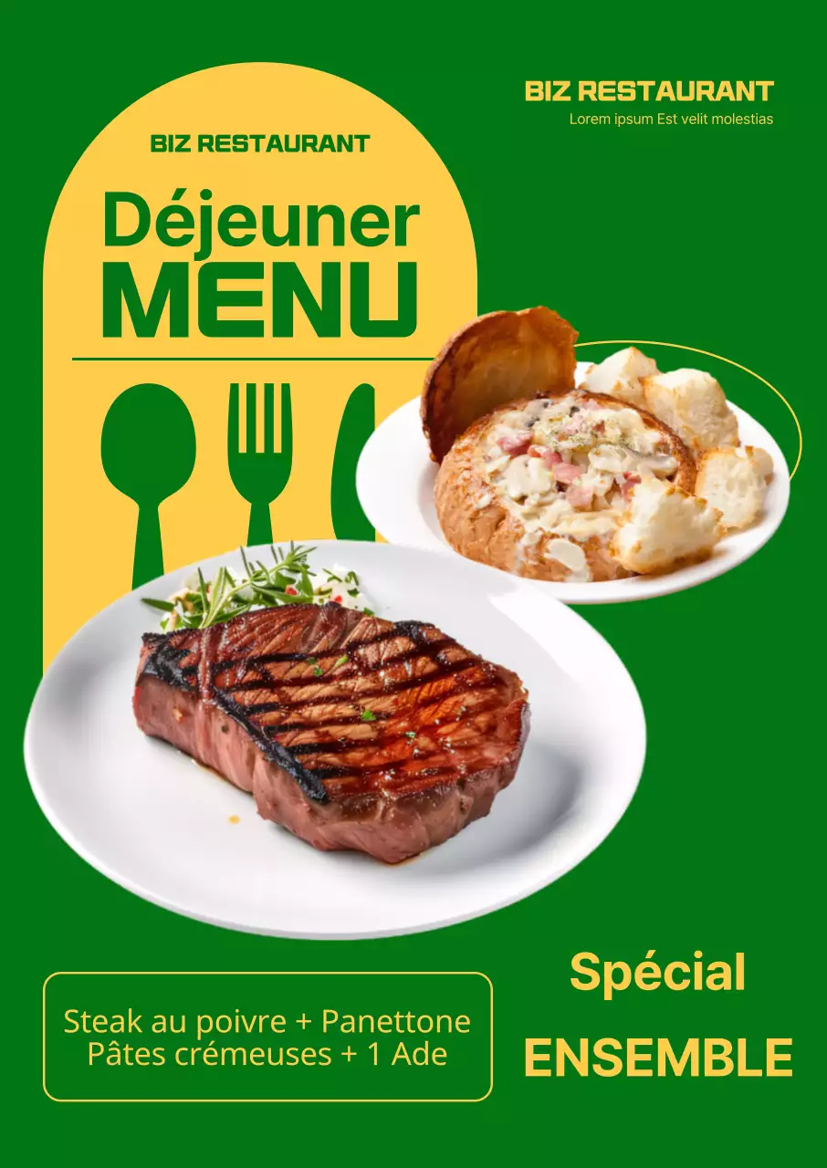 Introduire un menu de formulaire propre et bien visible sur un fond jaune verdâtre.