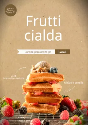 Cialde di frutta di colore marrone da panetteria e caffetteria