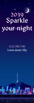 Banner de convite para evento moderno azul