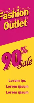 Banner promocional de moda amarelo em negrito