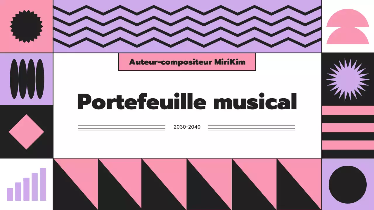 Portefeuille de compositeurs d'éléments géométriques rythmiques
