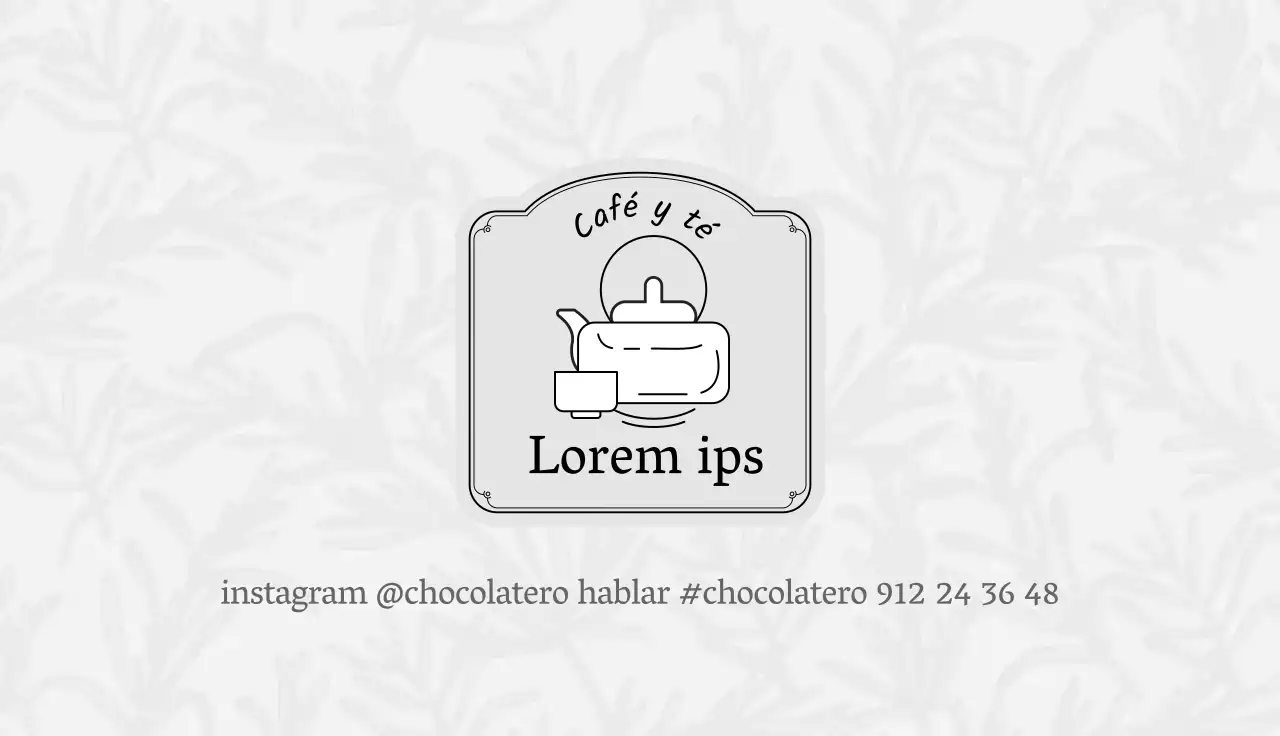 Cupón Grey Illustrated Logo Cafe Tea