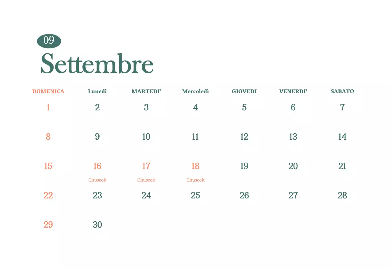 Calendario dei bar con i consigli per le bevande del mese