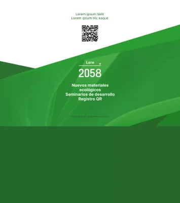 Estilo de texto sencillo con colores verde y blanco Información sobre seminarios de desarrollo ecológico