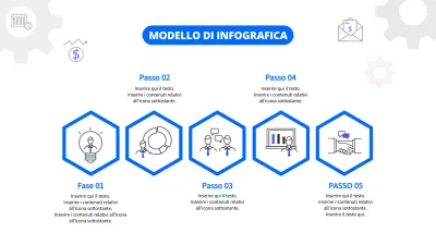 Mappa del percorso aziendale blu Modello infografico di piano aziendale