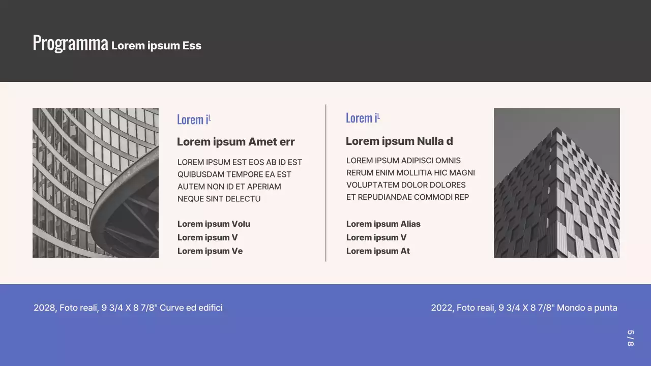 Proposta di mostra fotografica Grid Concept in viola e beige