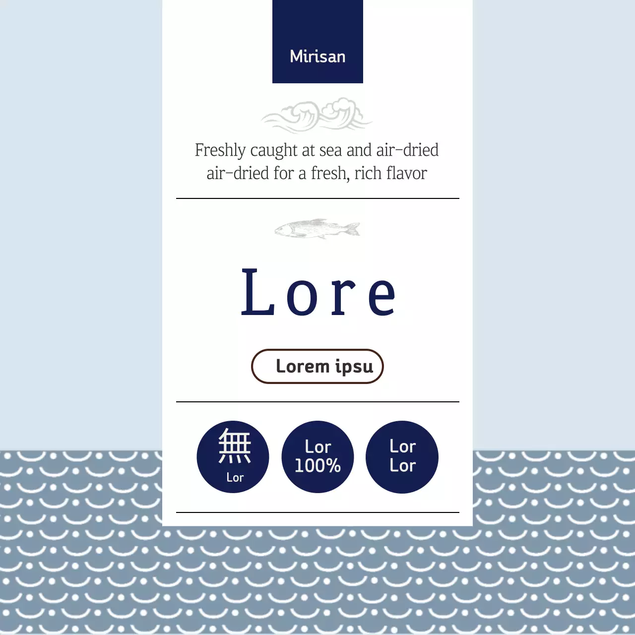 Anchovy Dried Fish Circle Sticker