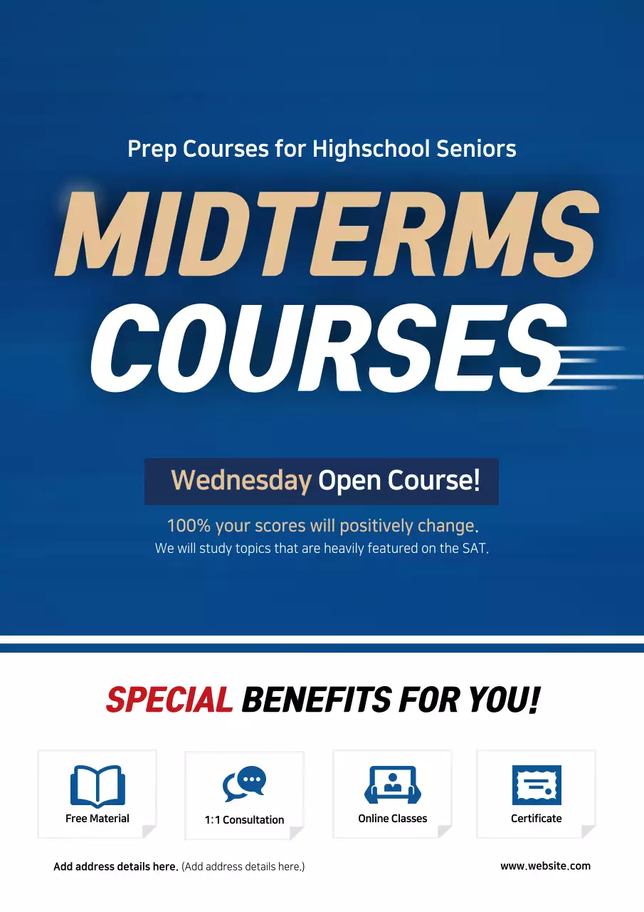 Blue Modern Education Promotion Poster