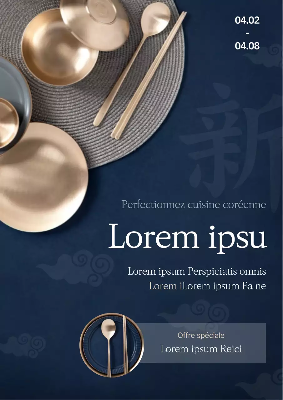 Vente de vaisselle neuve bleu marine et or