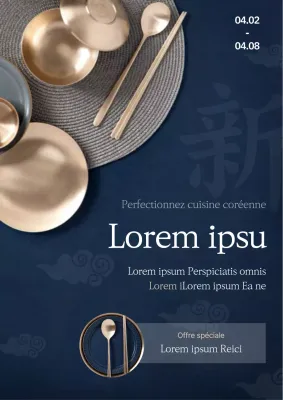 Vente de vaisselle neuve bleu marine et or