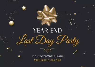 Black Elegant Party Invitation Poster