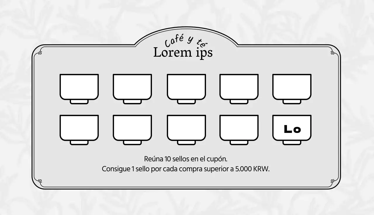 Cupón Grey Illustrated Logo Cafe Tea