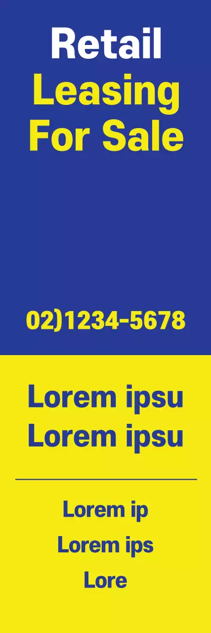Banner de promoção de varejo minimalista azul