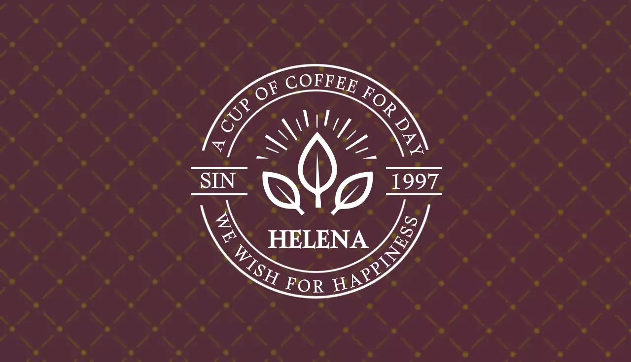 Maroon Classic Coffee Menu Business Card