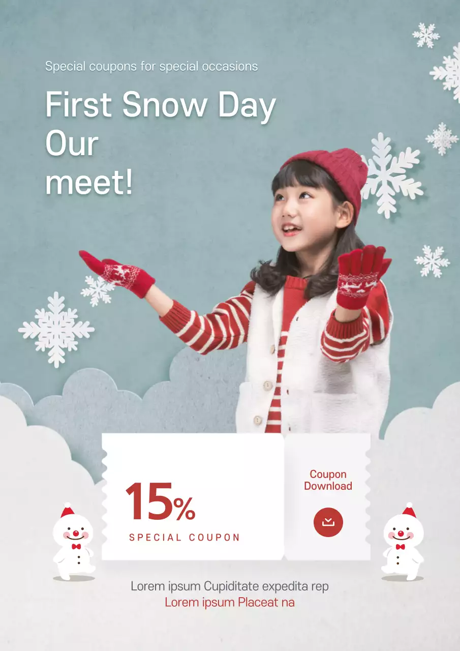 Red Traditional Winter Promotion Poster