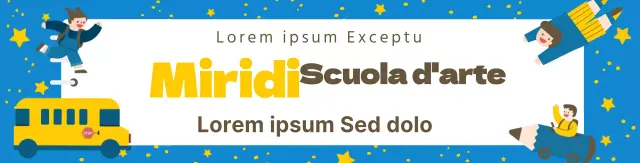 Blu Giallo Personaggio Illustrazione Arte Promozione Scuola