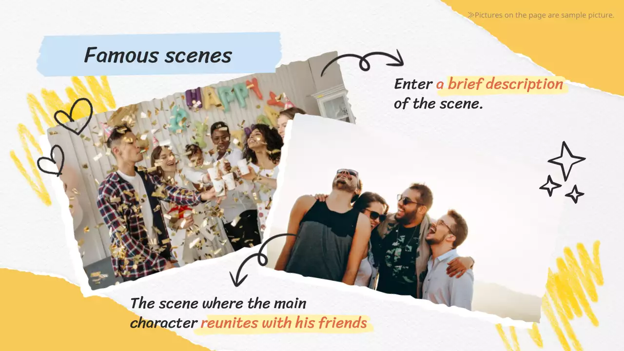 옐로우 플레이풀 드라마 발표 프리젠테이션