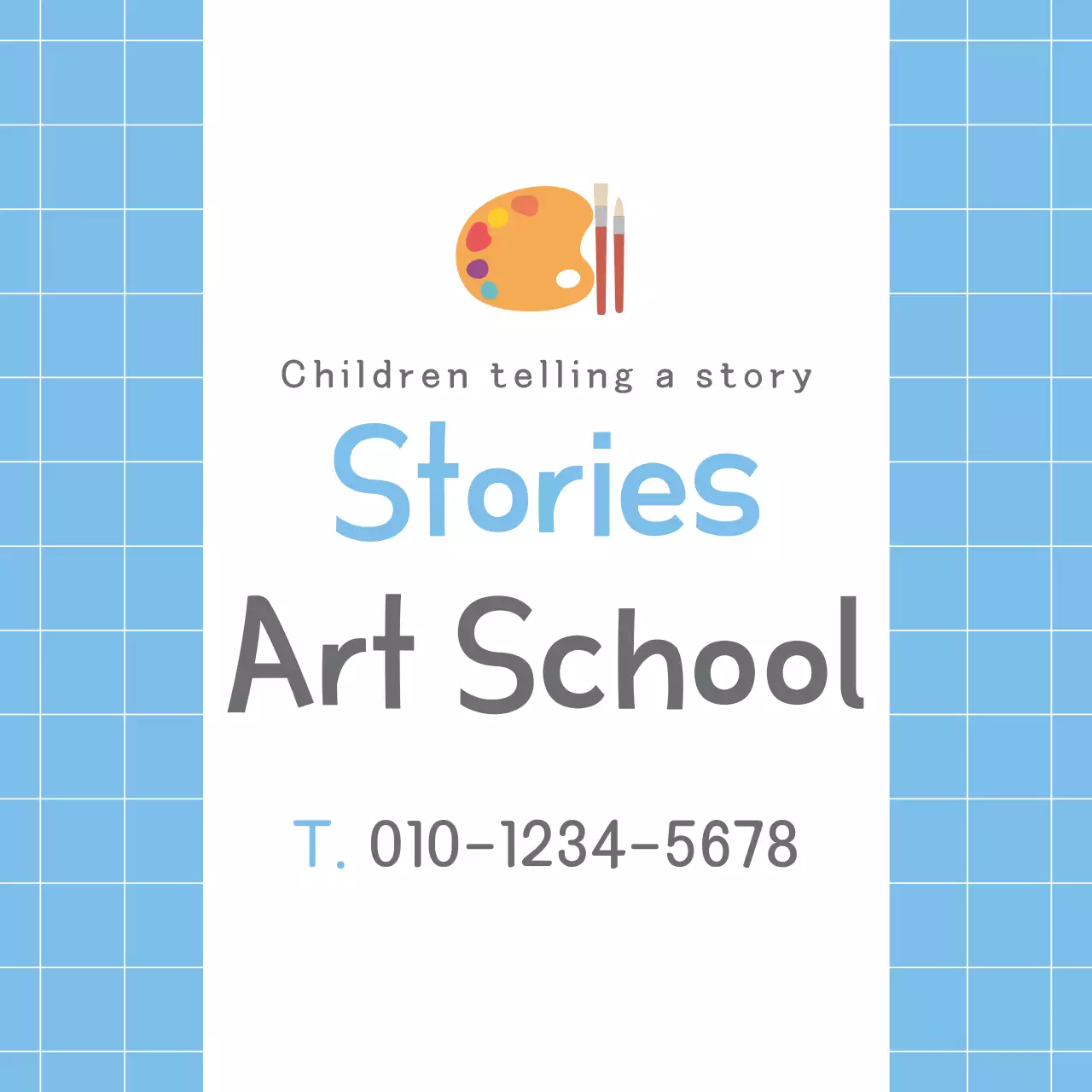 Blue Modern Art Advertisement Banner