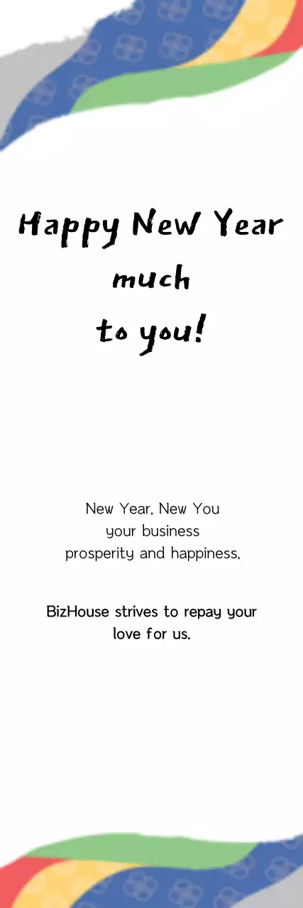 Banner de cartão de ano novo moderno e colorido