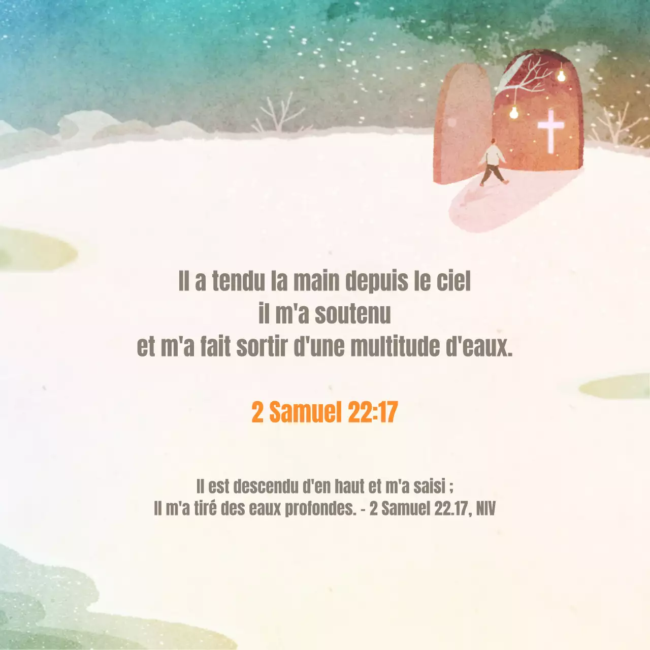 Cartes de vœux à l'aquarelle pour l'église