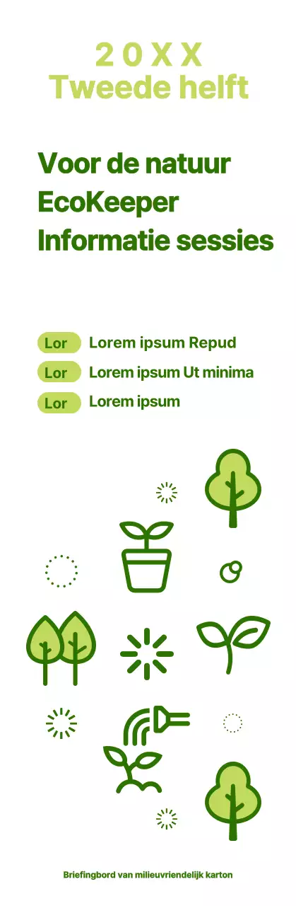 Eenvoudige natuur icoon combinatie stijl in groen en chartreuse Over de eco-stewardship briefing