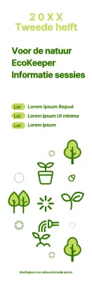 Eenvoudige natuur icoon combinatie stijl in groen en chartreuse Over de eco-stewardship briefing