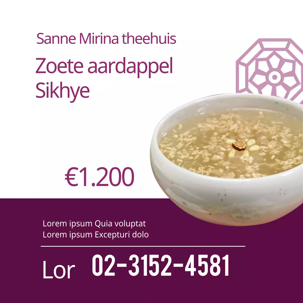 Zoete aardappel Amazake
