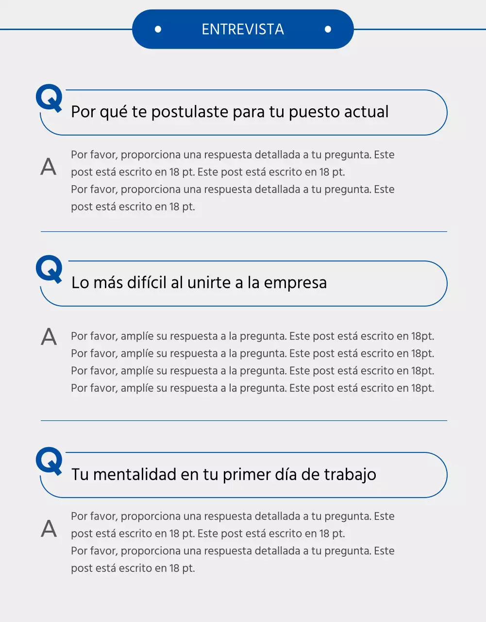 Página azul de nuevas contrataciones