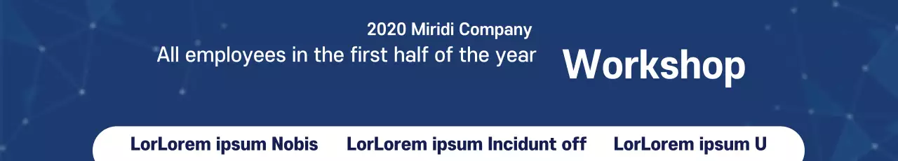 Banner de anúncio de workshop profissional azul