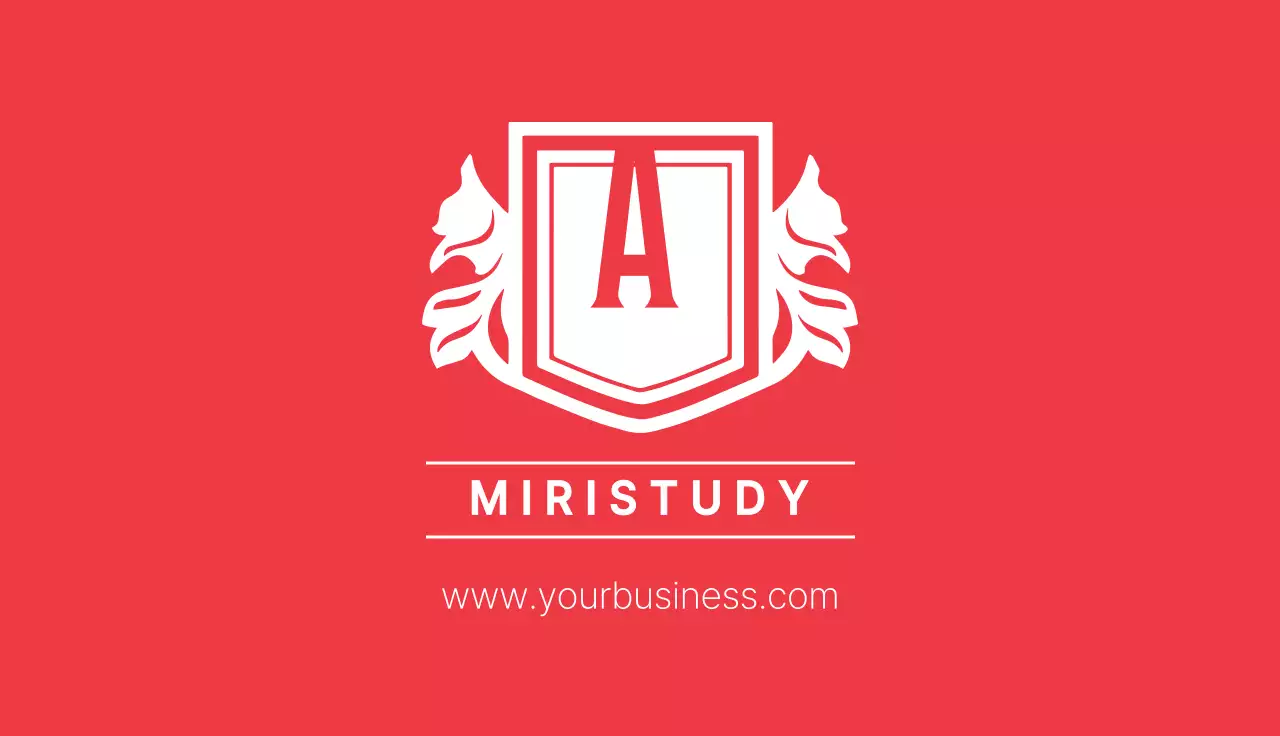 Red Simple Study Business Card