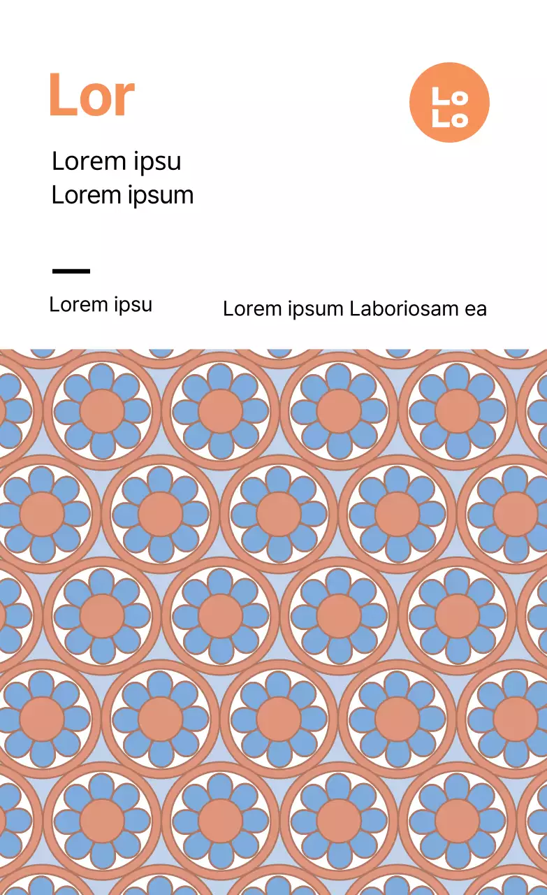 Étiquette hanwa pour aliments traditionnels avec motif orange