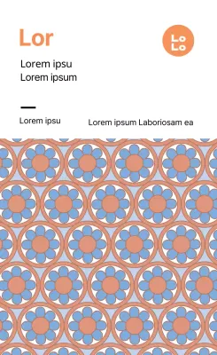 Étiquette hanwa pour aliments traditionnels avec motif orange
