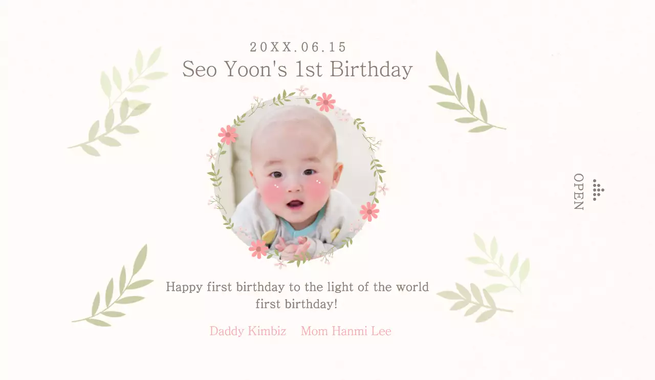 Cores pastel em verde e amarelo pálido Estilo simples Um presente para celebrar um chá de bebé