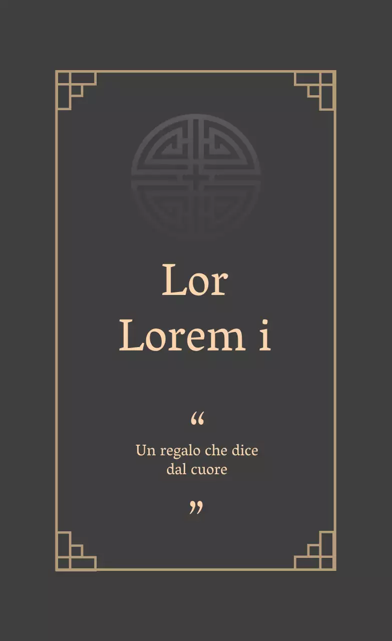 Etichetta illustrata grigio scuro per la confezione del set regalo