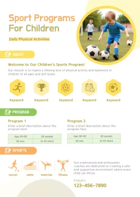 Yellow Modern Sports Promotion Poster