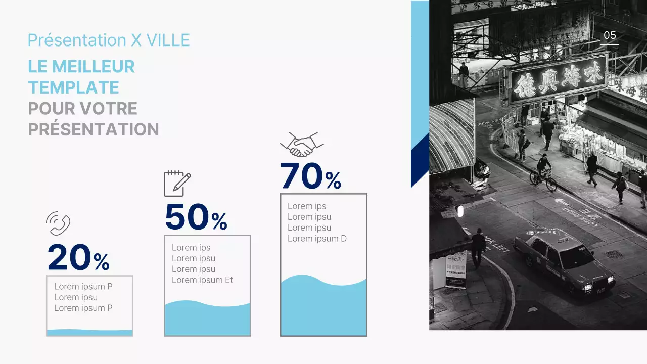 Modèle de ville en noir et blanc