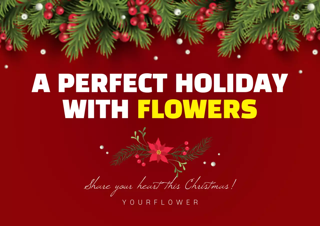 Red Classic Holiday Promotion Poster