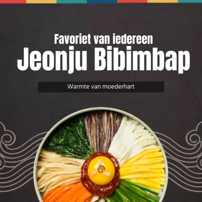 Promoot je sushi-menu met zwarte voedselfoto's en traditionele illustraties