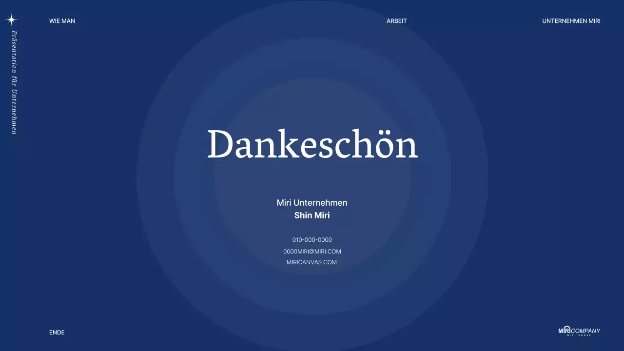 Moderner Business-PT-Vorschlag in Marineblau