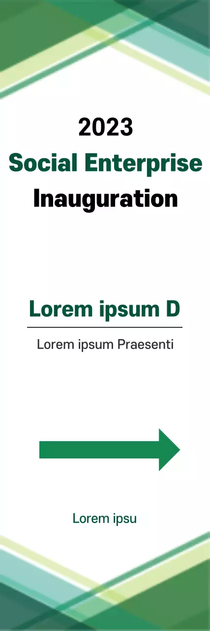 Banner de anúncio de inauguração da Green Modern