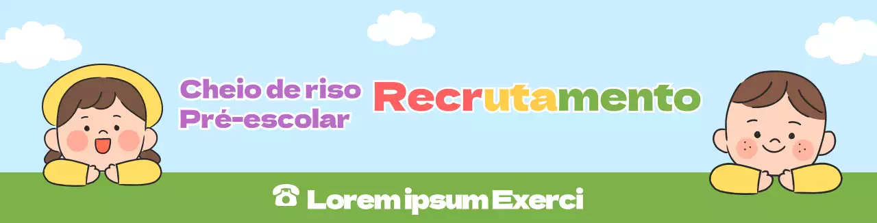 Recrutamento PR giro azul claro verde