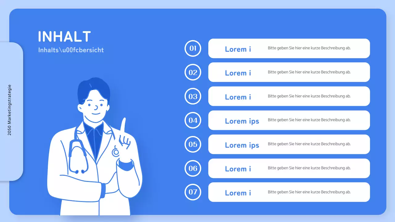 Das blaue, saubere Marketing-Handbuch für das Gesundheitswesen (Präsentation)